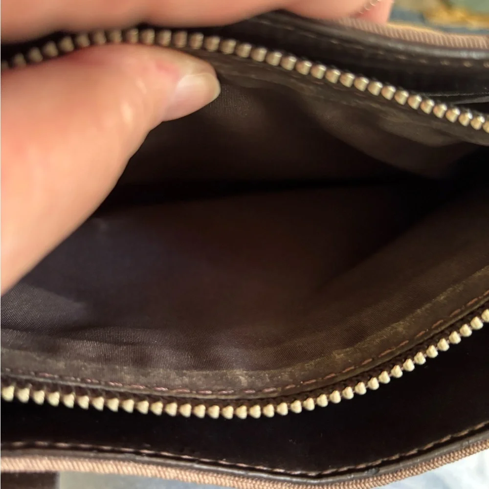 Cole Haan Estée Lauder small shopper Mink/chocolate‎ purse - Picture 5 of 8